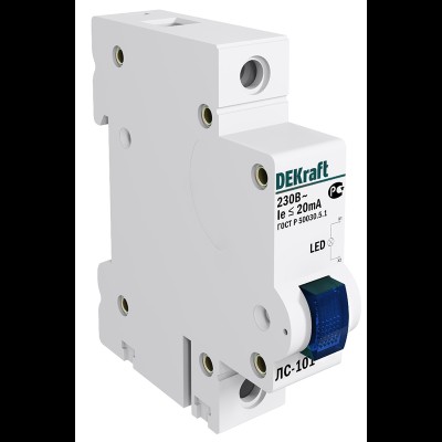 ЛC-101 Синяя Лампа LED сигнальная на DIN-рейку 1P 18006DEK ЛC-101 Синяя Лампа LED сигнальная на DIN-рейку 1P 18006DEK