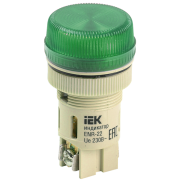 Лампа ENR-22 сигнальная d22мм зеленый неон/240В цилиндр IEK BLS40-ENR-K06