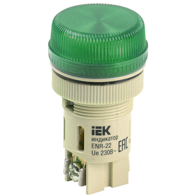 Лампа ENR-22 сигнальная d22мм зеленый неон/240В цилиндр IEK BLS40-ENR-K06 Лампа ENR-22 сигнальная d22мм зеленый неон/240В цилиндр IEK BLS40-ENR-K06