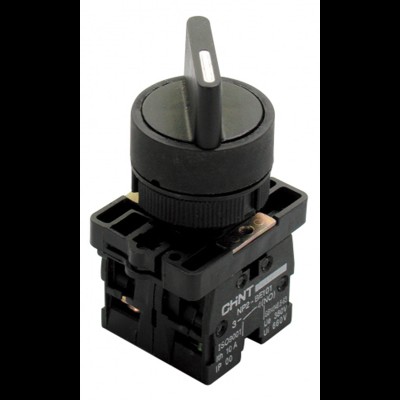 Переключатель NP2-ED33, 3 положения с фиксацией, 2НО IP40 (CHINT) 574822 Переключатель NP2-ED33, 3 положения с фиксацией, 2НО IP40 (CHINT) 574822