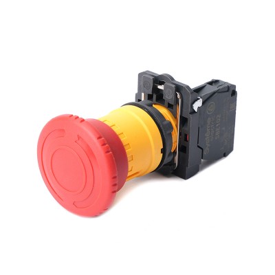 Кнопка аварийн ост SB5 в сборе 22мм 40мм повернуть для возврат пластик 1НЗ SB5AS8442 Кнопка аварийн ост SB5 в сборе 22мм 40мм повернуть для возврат пластик 1НЗ SB5AS8442