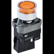 Кнопка LA167-BW3571 d=22мм RC 1з с подсвет. желтая IEK BBT20-BW3571-1-12-67-K05