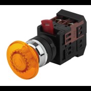 ЭРА Кнопка AEА-22 "Грибок" желтый d22мм 1з+1р (10/400/4000) Б0045633