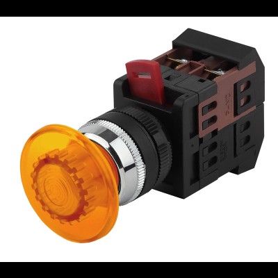 ЭРА Кнопка AEА-22 "Грибок" желтый d22мм 1з+1р (10/400/4000) Б0045633 ЭРА Кнопка AEА-22 "Грибок" желтый d22мм 1з+1р (10/400/4000) Б0045633