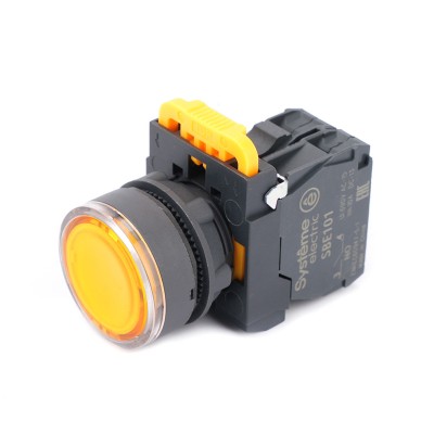 Кнопка SB5 в сборе 22 мм с подсветкой желтая SE SB5AW35M1 Кнопка SB5 в сборе 22 мм с подсветкой желтая SE SB5AW35M1