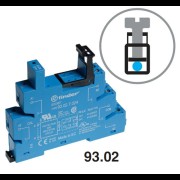 Розетка с винт. клеммами (с зажимной клетью) для реле 41 серии 60В DC в комплекте пластик. клипса опции: LED 93027060 93020024
