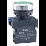 Кнопка управления NP8-10BN/6 без подсветки синяя 1НО IP65 (R)(CHINT) 578645