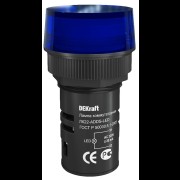 Лампа комм. ADDS 22 мм Цвет:СИНИЙ LED 220В ЛK-22 25005DEK