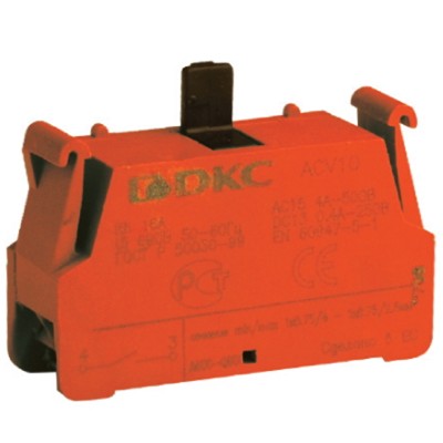 Контактный блок с клеммным безвинтовым зажимом, нормально-замкнутый ACV01 Контактный блок с клеммным безвинтовым зажимом, нормально-замкнутый ACV01