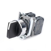 Переключатель SB4 в сборе модульный 22мм 3 позиции с возвратом 2НО SE SB4BD53