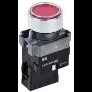 Кнопка LA167-BWF3472 d=22мм RC 1р с подсвет красная IEK BBT20-BWF3472-2-12-67-K04