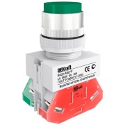 Выкл. кноп. с фикс. ABFP 22 мм зел. 220В ВK-22 25131DEK