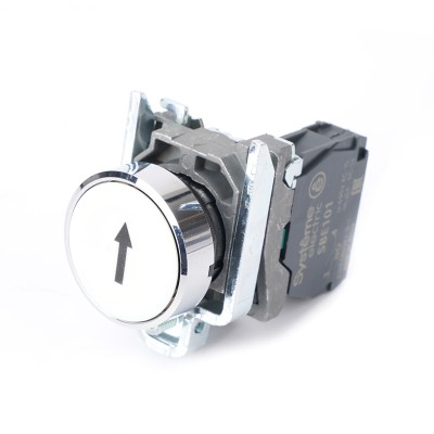 Кнопка SB4 в сборе модульная 22мм белая металл 1НО с марк "стрелка вверх" SB4BA3341 Кнопка SB4 в сборе модульная 22мм белая металл 1НО с марк "стрелка вверх" SB4BA3341