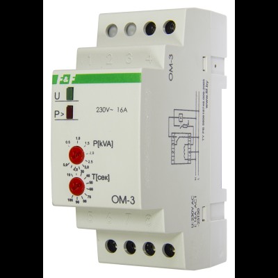 OM-3 Однофазный, диапазон 0,5-5 кВт, 2 модуля, монтаж на DIN-рейке EA03.001.006 OM-3 Однофазный, диапазон 0,5-5 кВт, 2 модуля, монтаж на DIN-рейке EA03.001.006