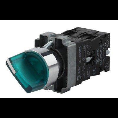 ЭРА Переключатель LAY5-BK2365 2 положения зеленый (20/200/3200) Б0045690 ЭРА Переключатель LAY5-BK2365 2 положения зеленый (20/200/3200) Б0045690