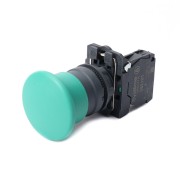 SE Кнопка с гриб головкой SB5 в сборе 22мм 40мм зеленая с возвратом пластик 1НО SB5AC31