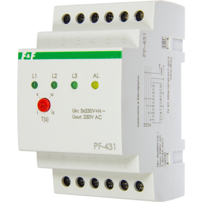 Переключатель фаз PF-431 с приоритетной фазой, DIN 3х400/230+N EA04.005.001 Переключатель фаз PF-431 с приоритетной фазой, DIN 3х400/230+N EA04.005.001