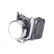 SE Кнопка SB4 в сборе модульная 22мм белая с возвратом металл 1НО SB4BA11