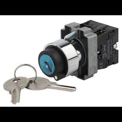 ЭРА Переключатель LAY5-BG45 на 2 положения с ключом без фиксации (20/200/4000) Б0045688 ЭРА Переключатель LAY5-BG45 на 2 положения с ключом без фиксации (20/200/4000) Б0045688