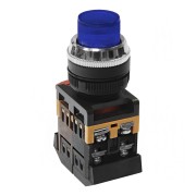 Кнопочный выключатель ABLFP-22 синяя с подсветкой 1з+1р 230В te00117130