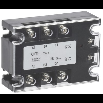 Реле твердотельное OSS-1 25А 380В AC 3-32В DC OSS-1-3-25-B Реле твердотельное OSS-1 25А 380В AC 3-32В DC OSS-1-3-25-B
