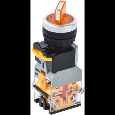 Переключатель D8-11XD2 2 полож. 1з+1р с подсвет. желтый IEK BSW30-11XD2-3-14-2-K05 Переключатель D8-11XD2 2 полож. 1з+1р с подсвет. желтый IEK BSW30-11XD2-3-14-2-K05