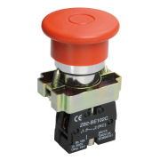 Кнопка управления LAY5-BT42 "Грибок" аварийная с фиксацией IEK BBG80-BT-K04