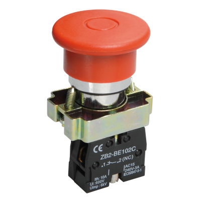 Кнопка управления LAY5-BT42 "Грибок" аварийная с фиксацией IEK BBG80-BT-K04 Кнопка управления LAY5-BT42 "Грибок" аварийная с фиксацией IEK BBG80-BT-K04