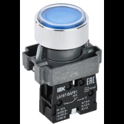 Кнопка LA167-BAF61 d=22мм 1з синяя IEK BBT20-BAF61-1-22-67-K07