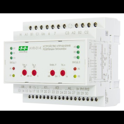 AVR-01-K Для работы в блоках АВР-2.0, управление контакторами и моторприводами, 6 модулей, монтаж на DIN-рейке, ручное управление, селективный режим ускоренного отключения и ВНР EA04.006.001 AVR-01-K Для работы в блоках АВР-2.0, управление контакторами и моторприводами, 6 модулей, монтаж на DIN-рейке, ручное управление, селективный режим ускоренного отключения и ВНР EA04.006.001