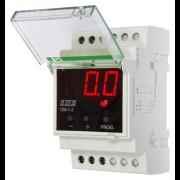 OM-1-3 Однофазный, многофункциональный, диапазон 1-10 кВт, с функциее реле напряжения, с защитой от КЗ в нагрузке, со счетчиком колличества отключений, цифровая индикация, 3 модуля, монта EA03.001.004