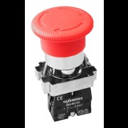 Кнопочный выключатель LAY5-BS542 "Грибок" красный фиксация поворотная te00306027