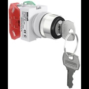 ПЕ-22 Переключатель 2 положения прав. без фикс. I-O с ключом 1НО+1НЗ AK 25142DEK