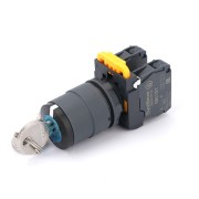 Переключатель SB5 в сборе модульный 22мм 3 позиции с возвратом ключ 2НО SE SB5AG53