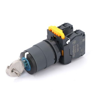 Переключатель SB5 в сборе модульный 22мм 3 позиции с возвратом ключ 2НО SE SB5AG53 Переключатель SB5 в сборе модульный 22мм 3 позиции с возвратом ключ 2НО SE SB5AG53