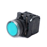 SE Кнопка SB5 с подсветкойкой в сборе модульная 22мм зеленая пластик 24ВDC 1НО+1НЗ SB5AW33B5