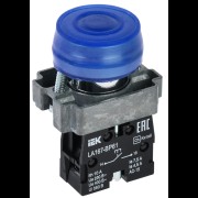 Кнопка LA167-BP61 d=22мм 1з синяя IEK BBT20-BP61-1-22-67-K07