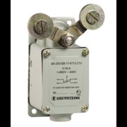 Выключатель ВК-200-БВ-11-67У2-24, V-образный рычаг с роликом на каждом плече, без сальника, ход влево, без cамовозврата, ступень 2- 51мм, IP67, концевой (ЭТ) ET514768