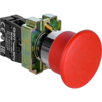 Кнопка управления "Грибок" ?40мм(2)с самовозвратом NP2-BC42 без подсветки красная 1НЗ IP40 (CHINT) 574846 Кнопка управления "Грибок" ?40мм(2)с самовозвратом NP2-BC42 без подсветки красная 1НЗ IP40 (CHINT) 574846