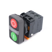 Кнопка двойная SB5 в сборе модуль 22 мм зеленый "I" красный "O" SE SB5AW7A3741B5