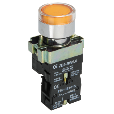 Кнопка управления LAY5-BW3561 с подсветкой желтый 1з IEK BBT50-BW-K05 Кнопка управления LAY5-BW3561 с подсветкой желтый 1з IEK BBT50-BW-K05