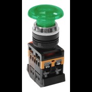 Кнопочный выключатель AELA-22 зеленый гриб с подсветкой 1з+1р 230В te00127775