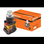 Кнопка ABLFP-22 прозрач. d22мм неон/230В 1з+1р SQ0704-0032