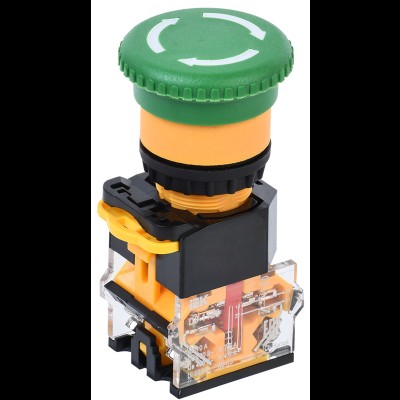 Кнопка D8-11ZS "Грибок" d=22мм 1з+1р пов. с фик. зеленая IEK BBG30-11ZS-3-23-K06 Кнопка D8-11ZS "Грибок" d=22мм 1з+1р пов. с фик. зеленая IEK BBG30-11ZS-3-23-K06