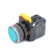 Кнопка SB5 в сборе 22 мм с подсветкой зеленая SE SB5AW33M1