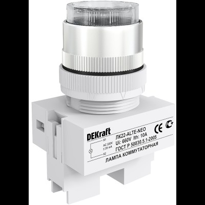 ЛK-22 Белая неон Лампа коммутаторная ALTE D=22мм 220В 25006DEK ЛK-22 Белая неон Лампа коммутаторная ALTE D=22мм 220В 25006DEK