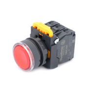 Кнопка SB5 в сборе 22 мм с подсветкой красная SE SB5AW34M5