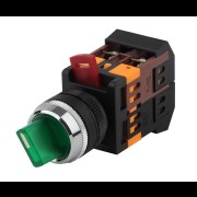 ЭРА Переключатель АNСLR-22-3 на 3 фикс.полож.зеленый неон/240В I-O 1з+1р (10/400/3200) Б0045683