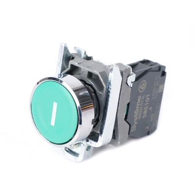 Кнопка SB4 в сборе модульная 22мм зеленая металл 1НО с маркировкой "I" SB4BA3311 Кнопка SB4 в сборе модульная 22мм зеленая металл 1НО с маркировкой "I" SB4BA3311