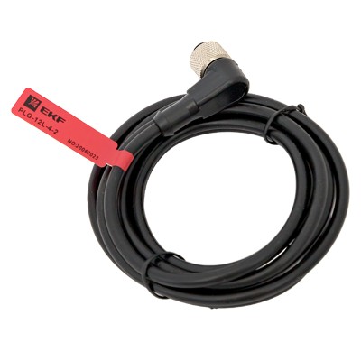 Кабель-разъем М12 4-PIN угловой PLG-12L-4-2 Кабель-разъем М12 4-PIN угловой PLG-12L-4-2